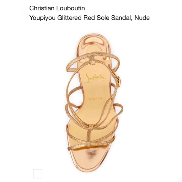 Never Worn Christian Louboutin Rose Gold Sandals - Picture 2 of 6